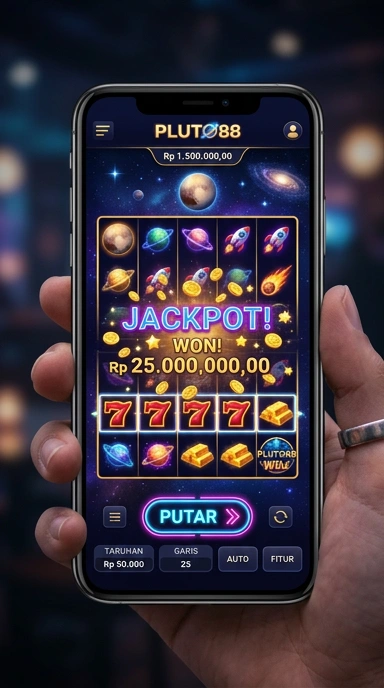 Tampilan utama aplikasi pluto88 dengan daftar aplikasi populer.